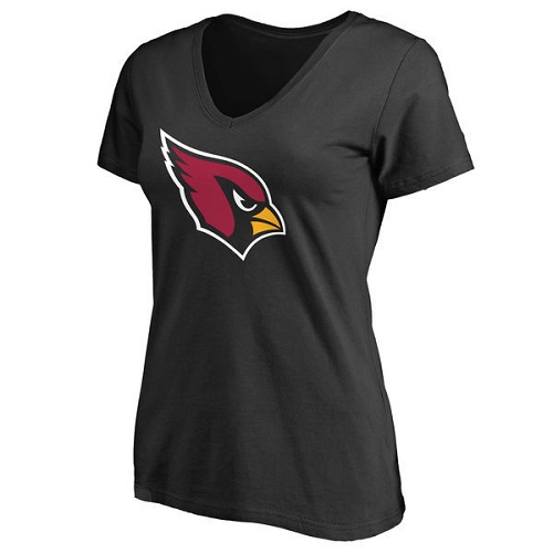 NFL Women's Arizona Cardinals Pro Line Cardinal Primary Team Logo Slim Fit T-Shirt